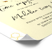 Minimalistische hommel bijentijd capsule verjaarda poster (Hoek)