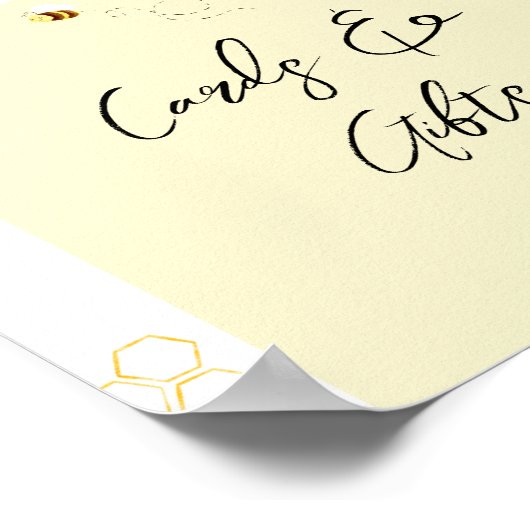 Minimalistische hommel Kaarten en cadeaus verjaard Poster (Hoek)