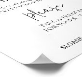 Minimalistische hond behandelen bruiloft gunsten k poster (Hoek)