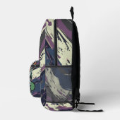 Minimalistische hond in de ruimte | Grappig & Scha Bedrukte Rugzak (Rechts)