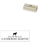 Minimalistische hond uit de bibliotheek van, boek rubberstempel (Gestempeld)