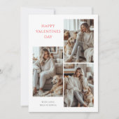 Minimalistische Hondenliefhebber Valentijnsdag fot Feestdagenkaart (Voorkant)