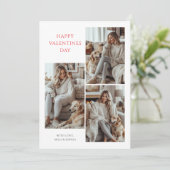 Minimalistische Hondenliefhebber Valentijnsdag fot Feestdagenkaart (Staand voorkant)