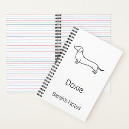 Minimalistische hondennaam spiraalnotitieboek notitieboek