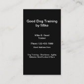 Minimalistische hondentraining visitekaartje (Achterkant)