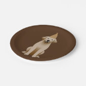 Minimalistische hondenverjaardag papieren bordje (Gekanteld)