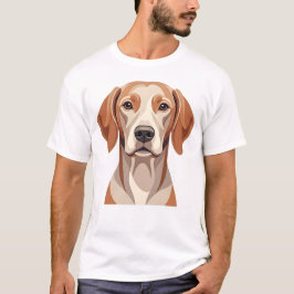 Minimalistische Hongaarse Vizsla-hond Portret Lijn T-shirt