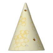 Minimalistische honingraten verjaardag van bijen feesthoedjes (Rechts)