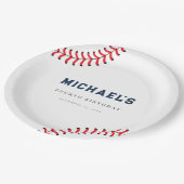 Minimalistische honkbal verjaardagspapier Borden Papieren Bordje (Gekanteld)