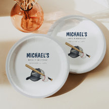 Minimalistische honkbal verjaardagspapier Borden