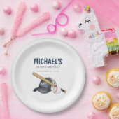 Minimalistische honkbal verjaardagspapier Borden Papieren Bordje (Feest)