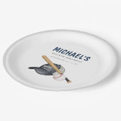 Minimalistische honkbal verjaardagspapier Borden Papieren Bordje (Gekanteld)