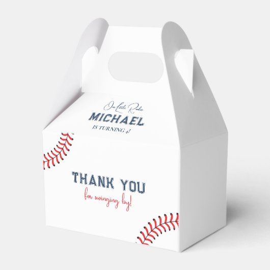 Minimalistische honkbalsteken gevelgeschenkdoos bedankdoosjes (Achterkant)