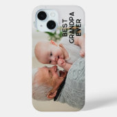 Minimalistische hoofdletters Beste opa ooit Foto Case-Mate iPhone Case (Achterkant)