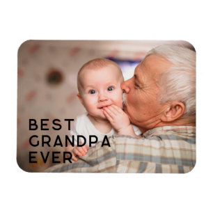 Minimalistische hoofdletters Beste opa ooit Foto Magneet