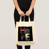 Minimalistische hoop en kruis tote bag (Voorkant (product))