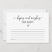 Minimalistische Hoop en Wensen voor Baby shower Ga Kaart (Voorkant)