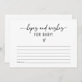 Minimalistische Hoop en Wensen voor Baby shower Ga Kaart (Voorkant / Achterkant)