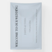 Minimalistische Horizontale Donkerblauwe Spandoek (Verticaal)