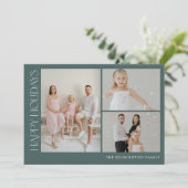 Minimalistische horizontale kerstfoto vakantie Kaa Kaart (Staand voorkant)