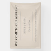 Minimalistische Horizontale Zachte Latte Spandoek (Verticaal)