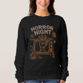 Minimalistische Horror Night Halloween kleding uni Trui (Voorkant)