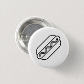 Minimalistische Hot Dog Button. Grappige Line Art  Ronde Button 3,2 Cm (Voorkant /achterkant)