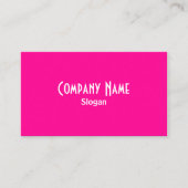 Minimalistische Hot Pink en Wit Visitekaartje (Voorkant)
