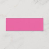 Minimalistische Hot Pink Script Website Enclosure  Mini Visitekaartje (Achterkant)