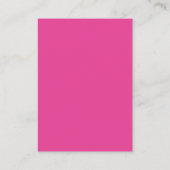Minimalistische Hot Pink Tekst QR Code RSVP Informatiekaartje (Achterkant)