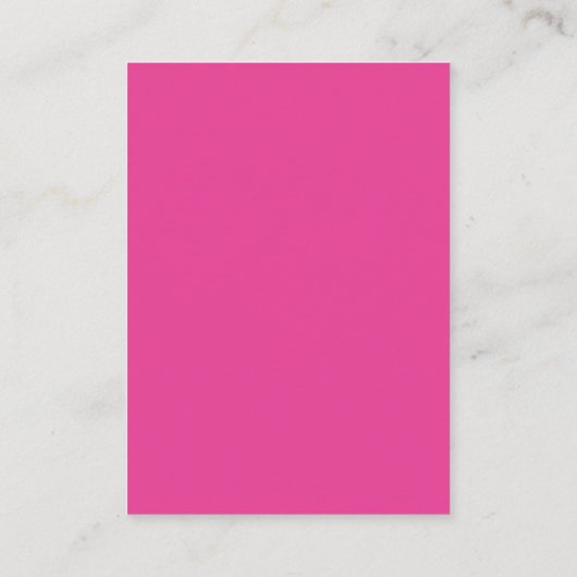 Minimalistische Hot Pink Tekst QR Code RSVP Informatiekaartje (Achterkant)