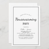 Minimalistische Housewarming Party Uitnodiging (Voorkant / Achterkant)