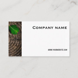 Minimalistische houtbladfotografie QR-Visitekaartj Visitekaartje