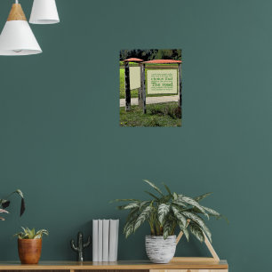 Minimalistische Houten Buitenschild Kunst Poster