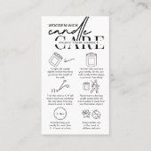 Minimalistische Houten Wick Candle Veiligheidsinst Visitekaartje (Voorkant)