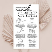 Minimalistische Houten Wick Candle Veiligheidsinst Visitekaartje