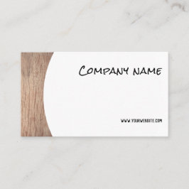 Minimalistische houtfotografie QR-Visitekaartje Visitekaartje