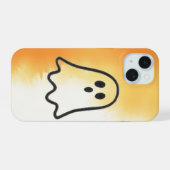 Minimalistische Houtskool Geest Doodle iPhone 15 Case (Achterkant horizontaal)