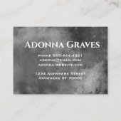 Minimalistische houtskool grijs en wit geometrisch visitekaartje (Achterkant)