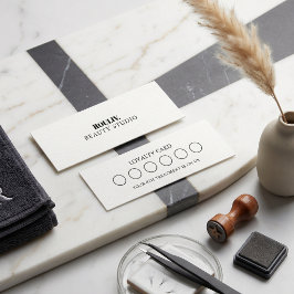 Minimalistische houtskool linnen | Wimpertechniek Klantenkaartje