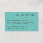 Minimalistische houtskool Waterverf Wash Professio Visitekaartje (Achterkant)