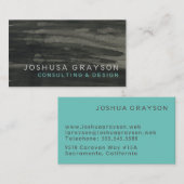 Minimalistische houtskool Waterverf Wash Professio Visitekaartje (Voorkant / Achterkant)