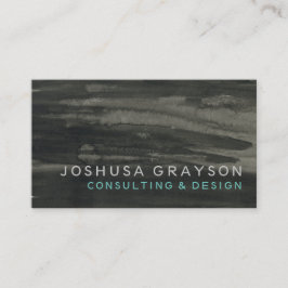 Minimalistische houtskool Waterverf Wash Professio Visitekaartje