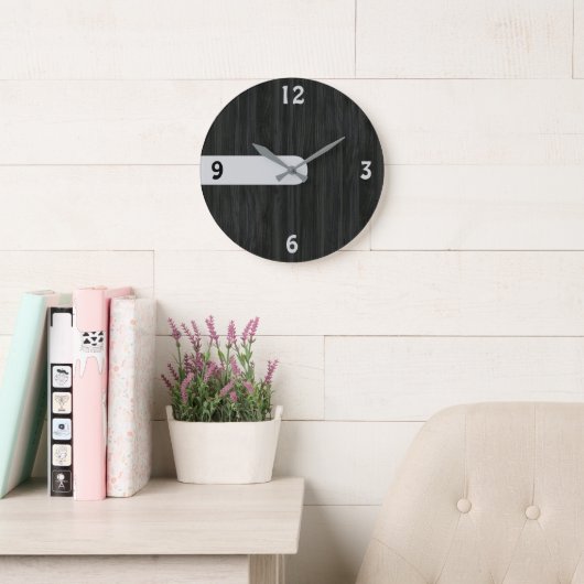 Minimalistische Houtstructuur Wandklok van Houtsko (Leeskamer)
