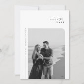Minimalistische Huidige Trouwfoto Save The Date (Voorkant)