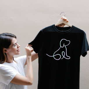 Minimalistische huisdier puppy t-shirt