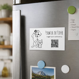Minimalistische huisdierenservice QR-code Magnetisch Visitekaartje