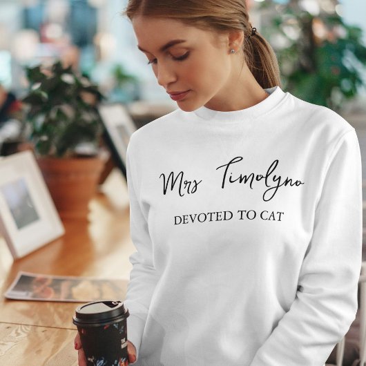 Minimalistische Huisdierliefhebber Script Naam Aan Trui