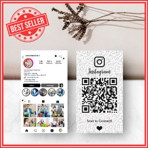 Minimalistische Huishouding Instagram QR Visitekaartje