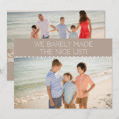 Minimalistische humoristische leuke lijst Kinder t Feestdagenkaart (Voorkant / Achterkant)